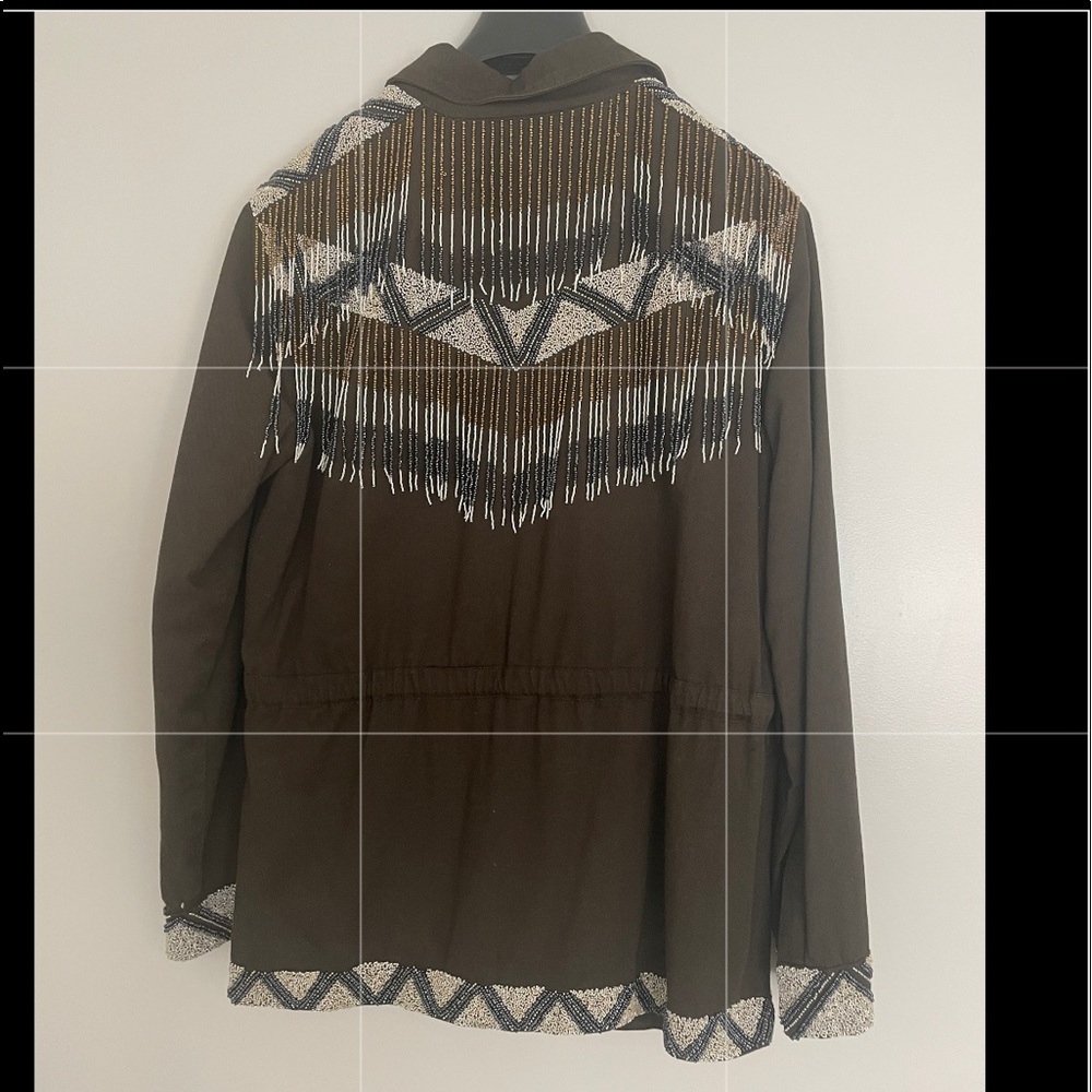 Haute Hippie Beaded Military Jacket (size Small).